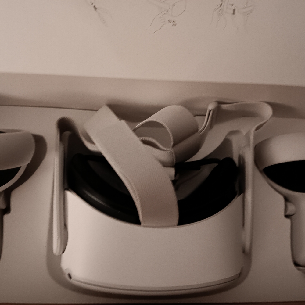 Standalone VR Headset White and Black Minimalist Design